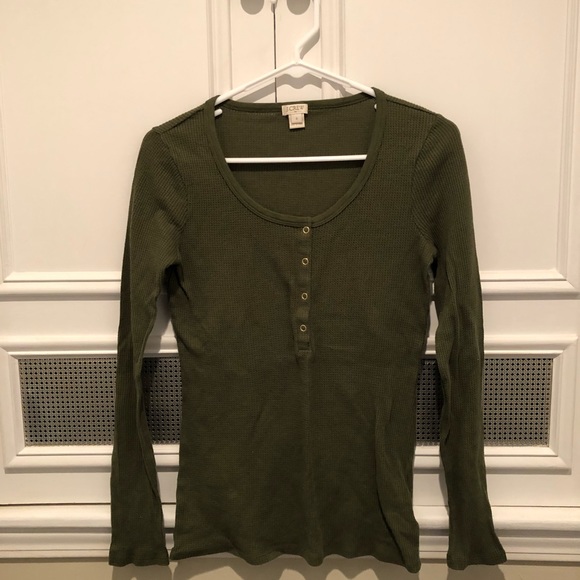 J. Crew Tops - J Crew Army Green Henley EUC - Small J. Crew Tops - J Crew Army Green Henley EUC - Small
